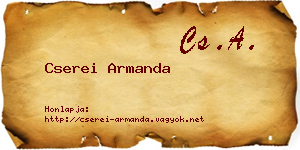 Cserei Armanda névjegykártya